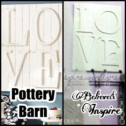 Pottery Barn LOVE Wall Plaque Knock-off Video Tutorial