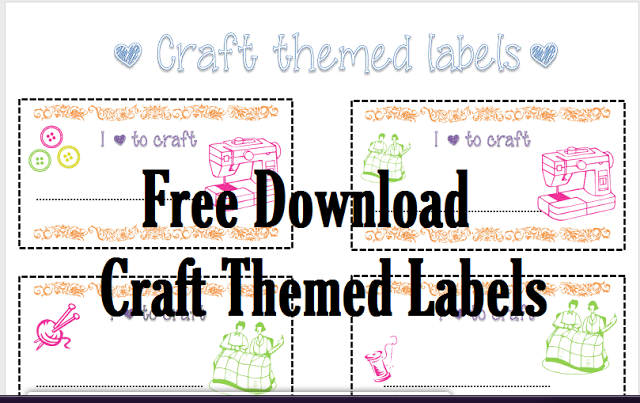 Craft Themed Free Printable Labels