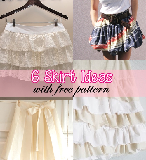 6 Skirt Ideas with Free Patterns