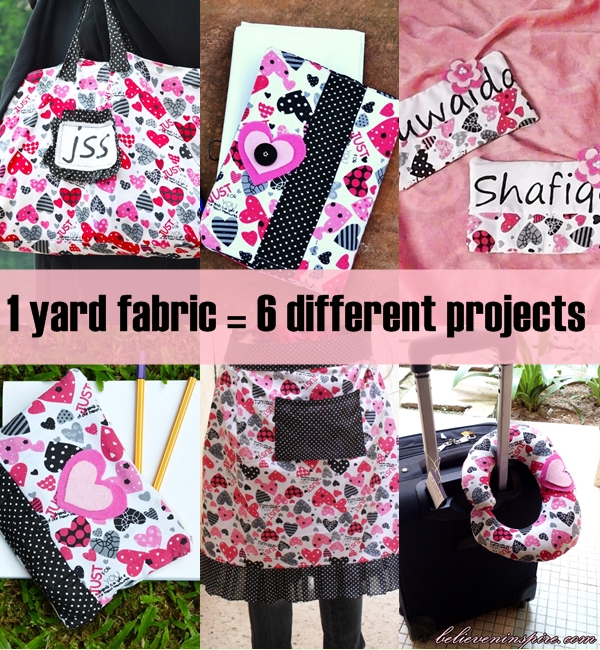 1 Yard Fabric – 6 Different Projects