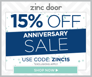 Zinc Door Offers 15% off Anniversary Sale