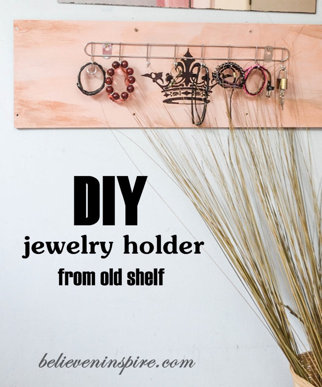 How to – Turn Old Shelf To Jewelry Holder (Necklace Stand)