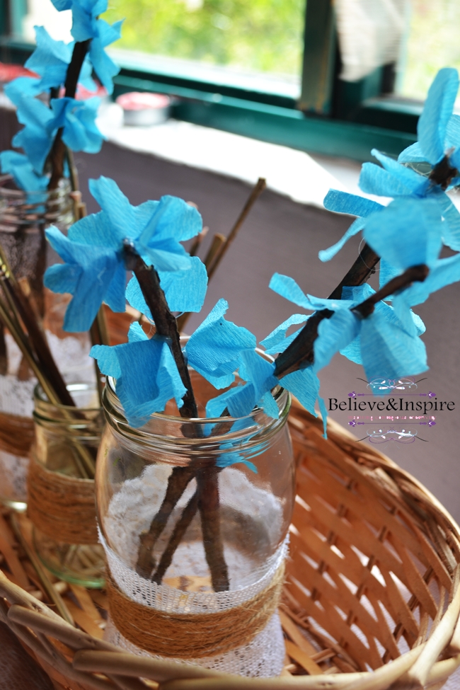 DIY Blue Berry Blossoms (Artificial Flowers)