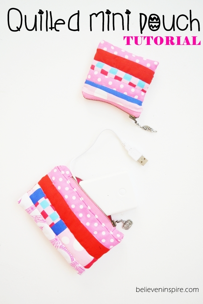 EASIEST and CUTEST Mini Quilted Pouch Tutorial