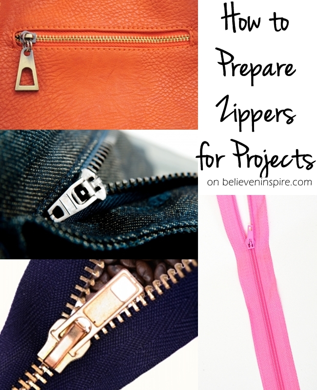 How to Prepare Zippers for Projects