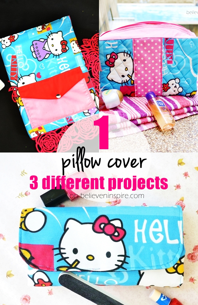 1 Pillow Cover 3 Different Projects (Things to Sew from Pillowcases)