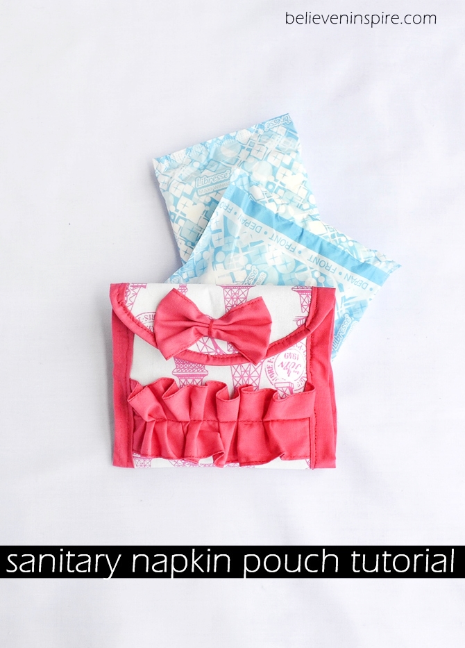 How to Make a Sanitary Napkin Pouch believeninspire.com