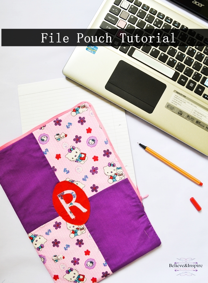 How to Sew a File Pouch on believeninspire.com