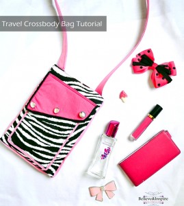 Travel crossbody bag tutorial on believeninspire.com