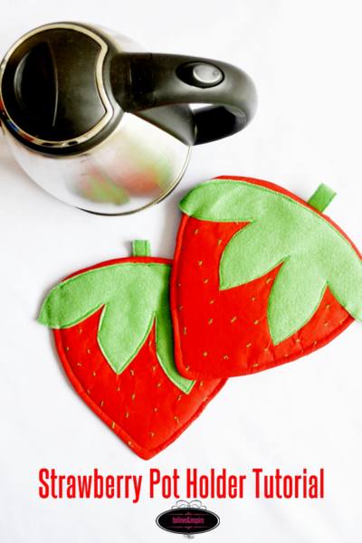 How to Sew Strawberry Pot Holders – SUPER EASY tutorial for beginners