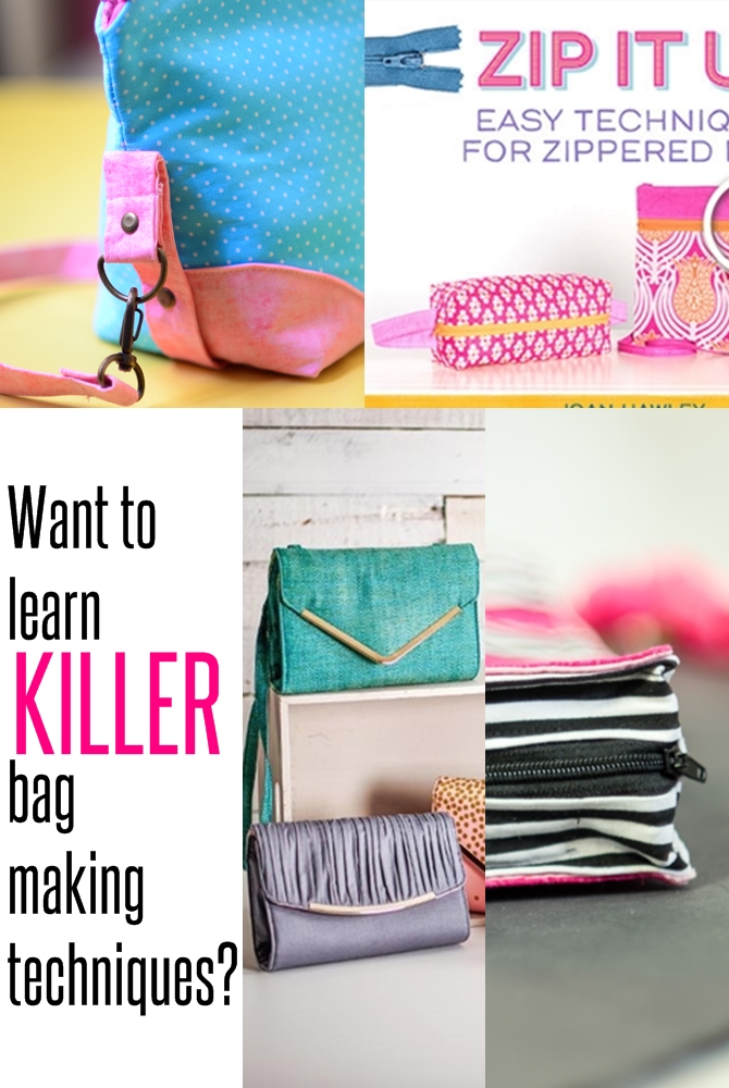 Learn killer bag making techniques on Sew Some Stuff
