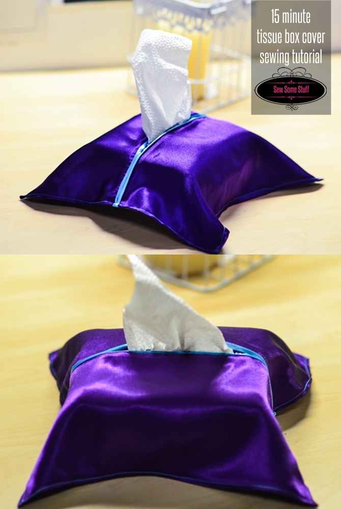 15 minute tissue box cover sewing tutorial on sewsomestuff.com