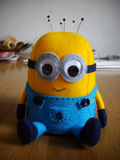 minion pin cushion or plushie tutorial and pattern free