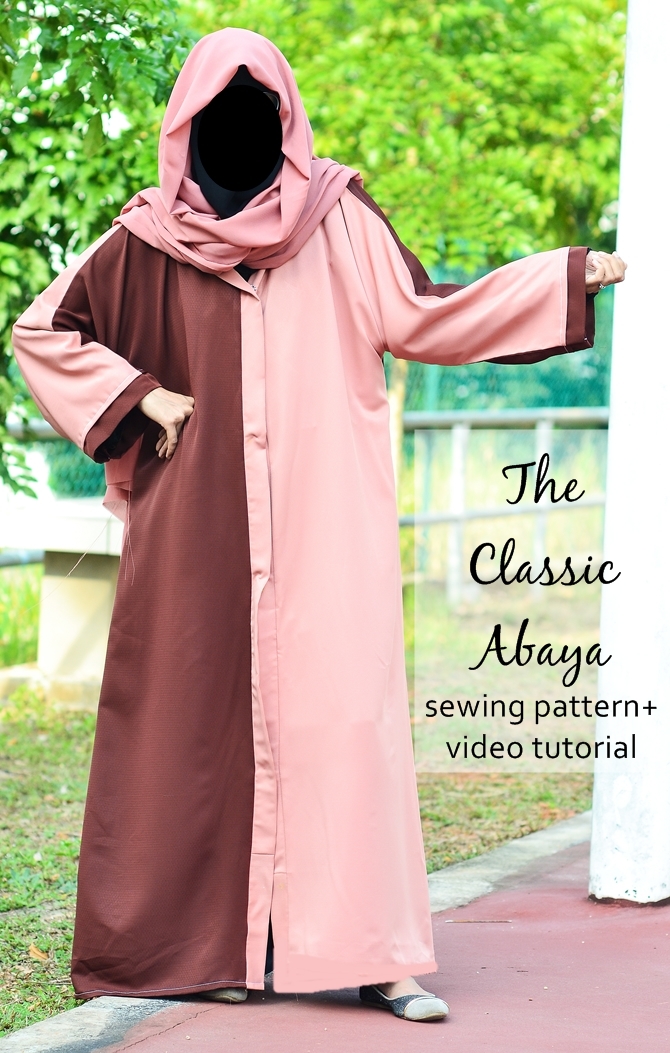 the classic abaya sewing pattern on sewsomestuff.com