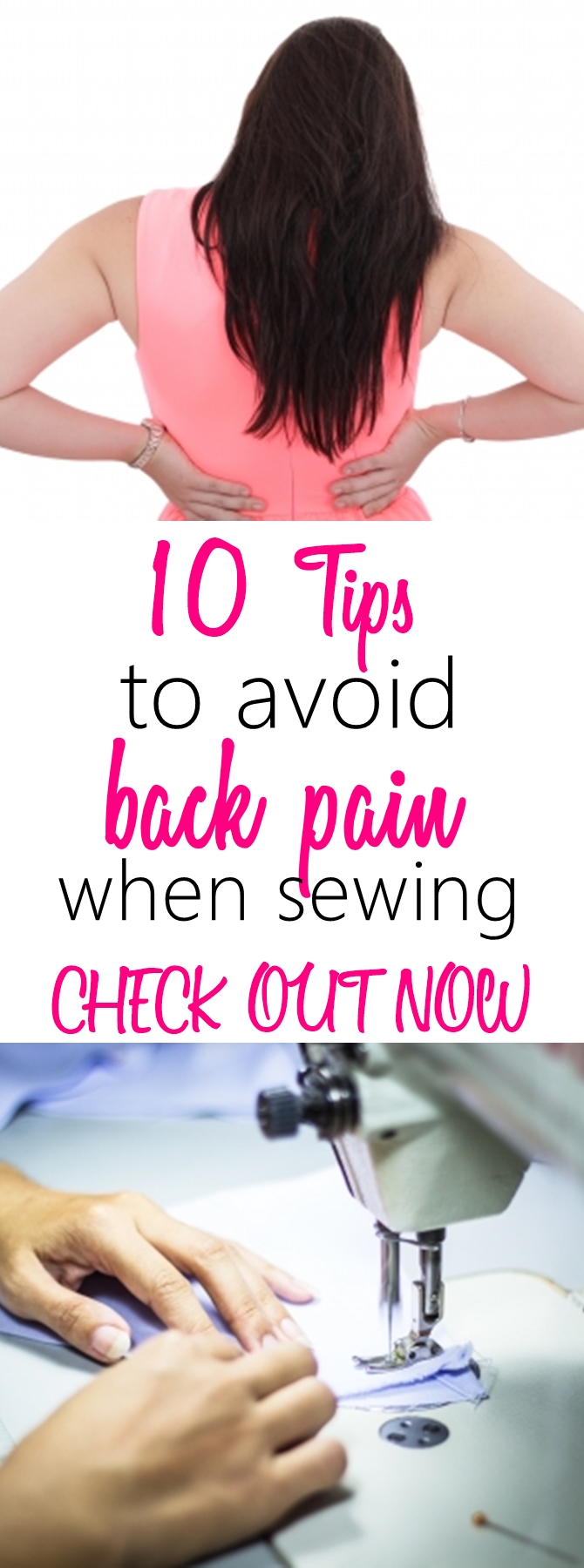 10 AMAZING Tips to Avoid Back Pain While Sewing that totally work!