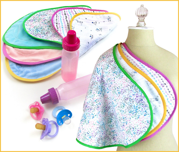 Baby Burp Cloths Sewing Tutorial