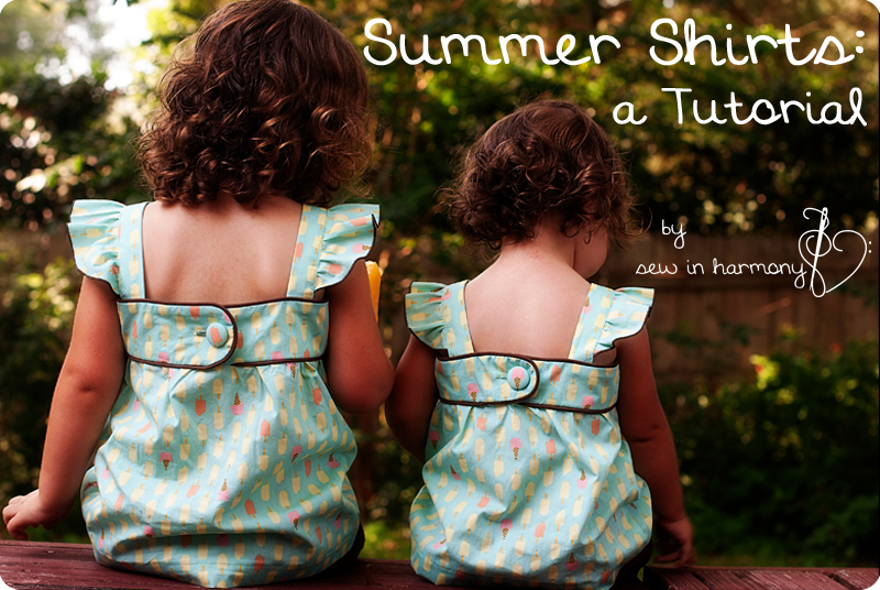 Girls Summer Shirt Pattern and Tutorial