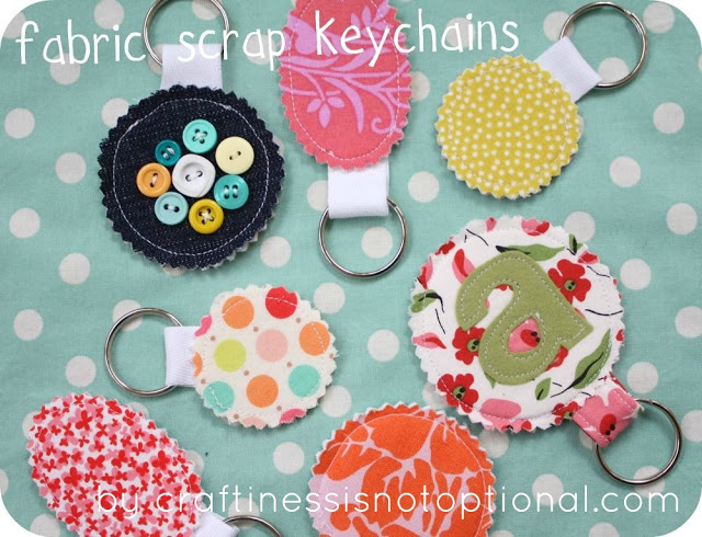 FABRIC SCRAP KEY CHAIN TUTORIAL