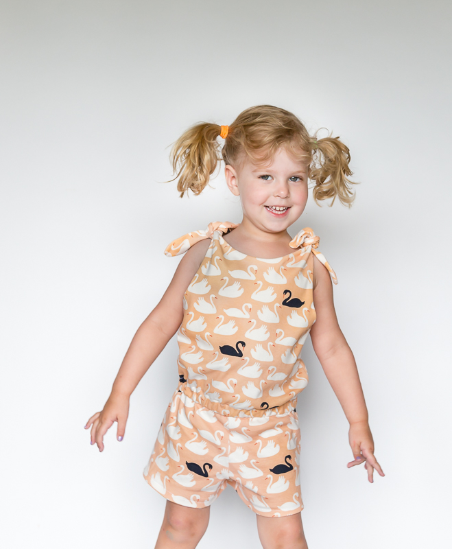 Knot and Bow Romper for Kids FREE pattern
