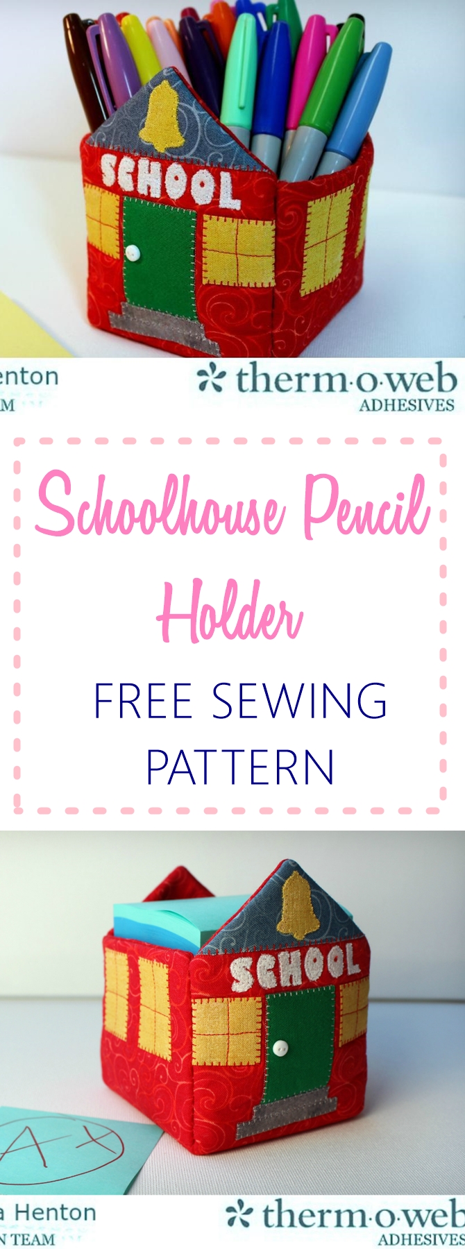 School House Pencil Holder w/ FREE PATTERN