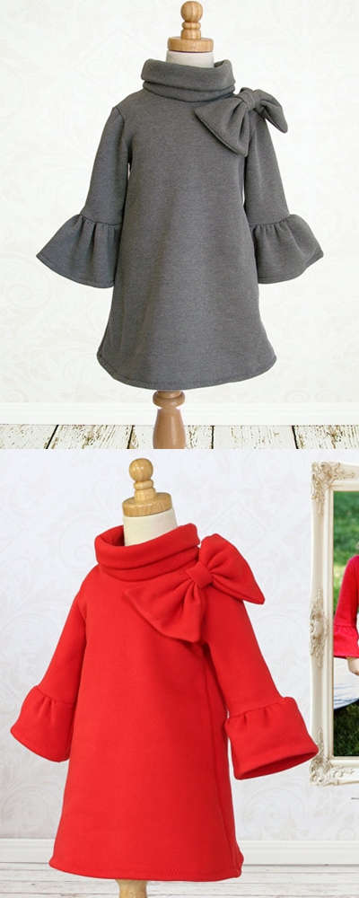 Elke Winter dress sewing pattern for girls