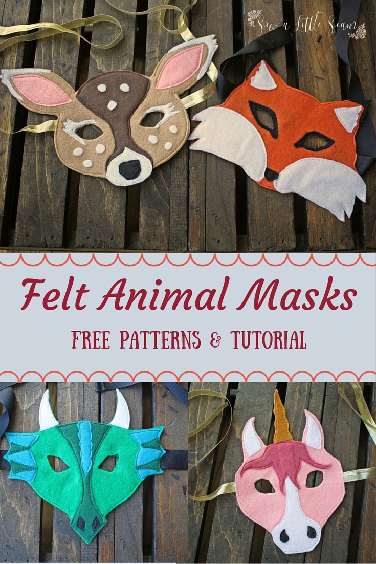 Felt Animal Mask Free Pattern and Tutorial