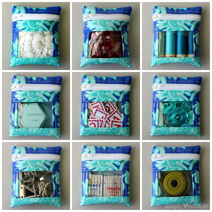 Small vinyl peek a boo pouches