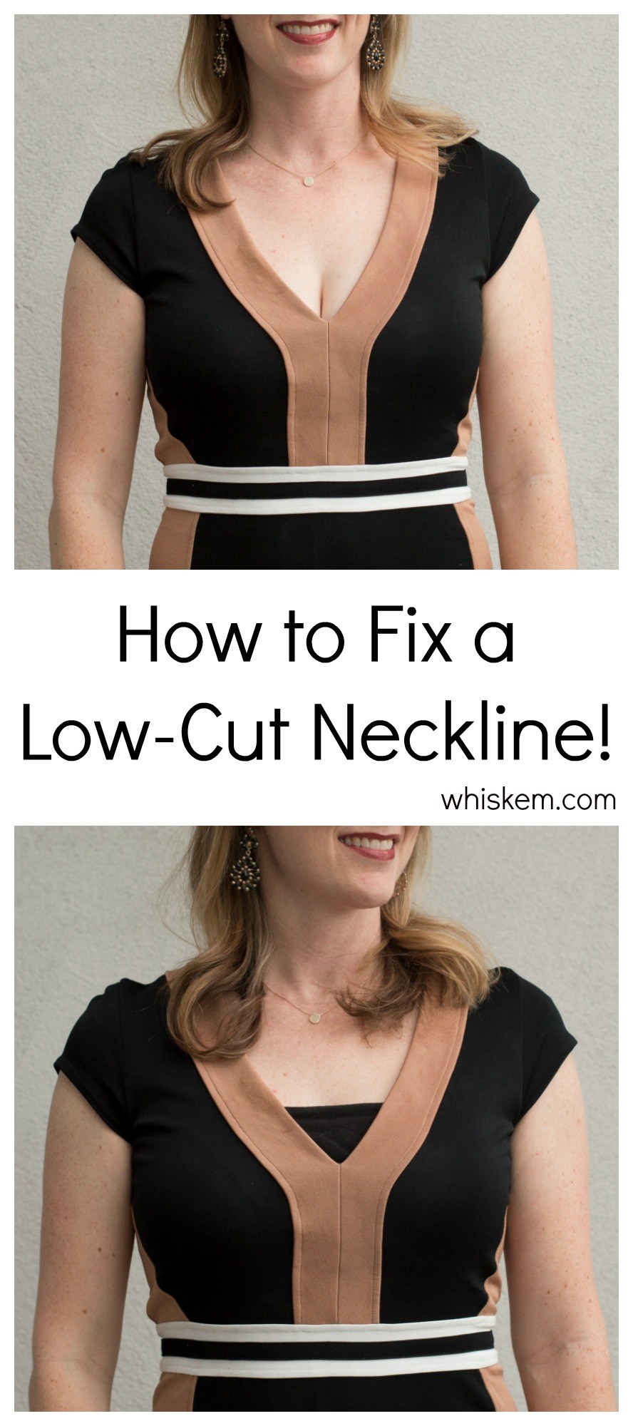 How to Fix a Low Cut Neckline