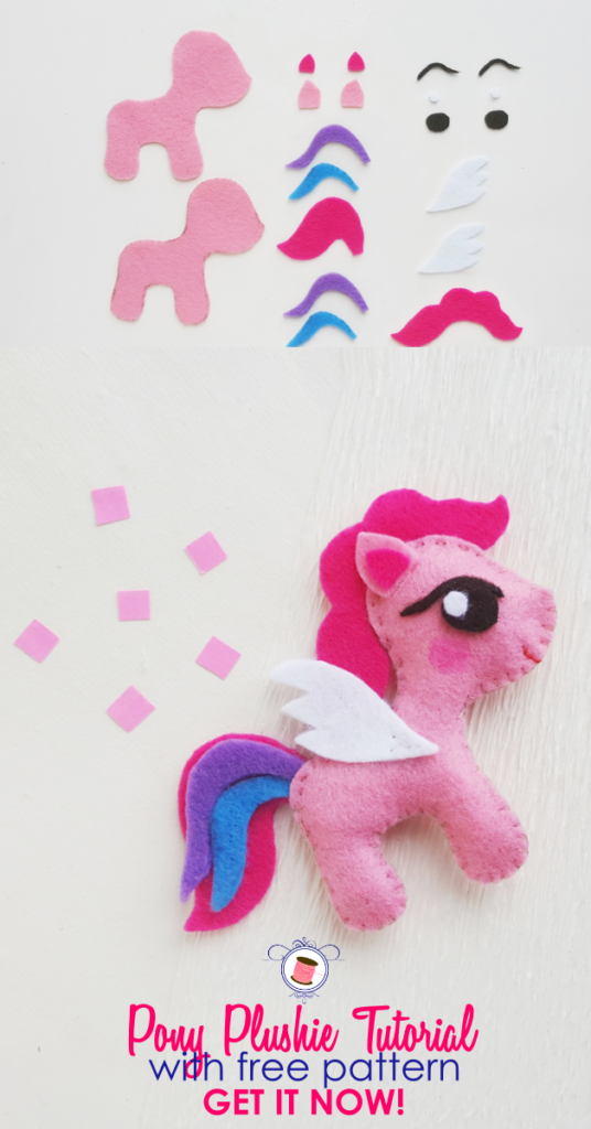 My Little Pony Sewing Pattern (Free) and Tutorial | pony craft | plush craft | my little pony | animal patterns | my little pony plush | crafty ponies | stuffed animal patterns | diy stuffed animals