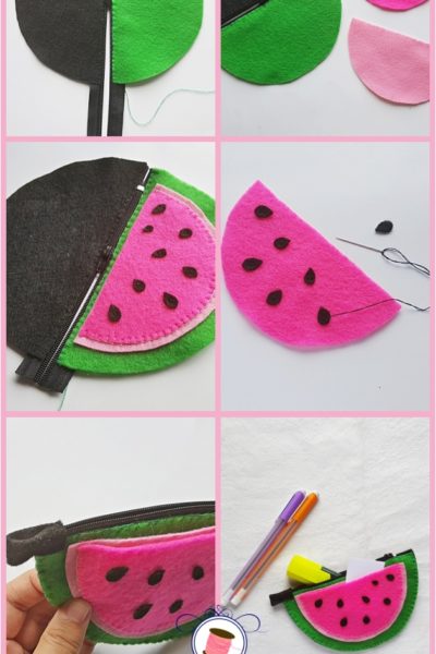 How to Sew a Watermelon Zipper Pouch