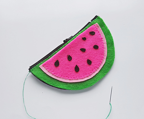 How to Sew a Watermelon Zipper Pouch - Sew Some Stuff