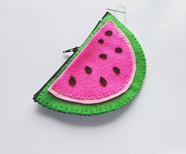 How to Sew a Watermelon Zipper Pouch - Sew Some Stuff
