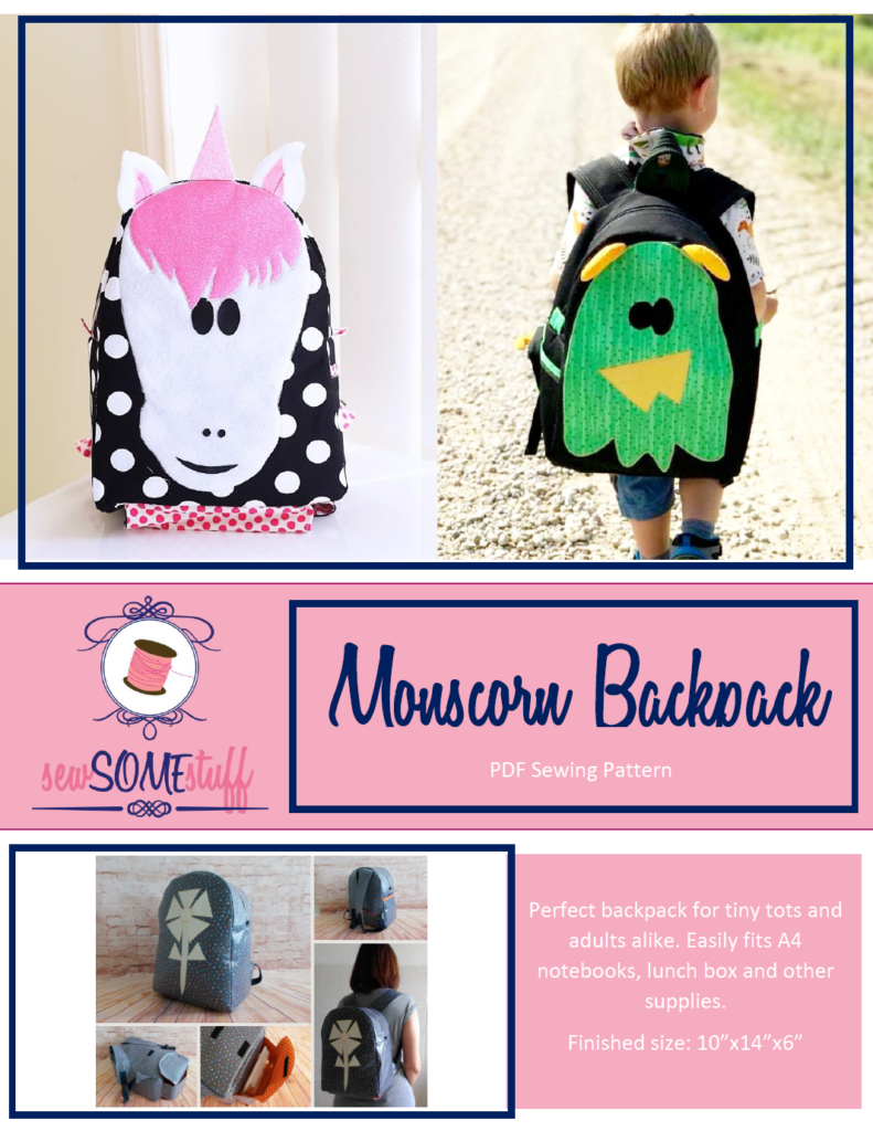 Toddler Backpack Sewing Pattern PDF