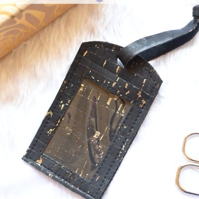 Leather Personalized Luggage Tag with Cricut + Free Template